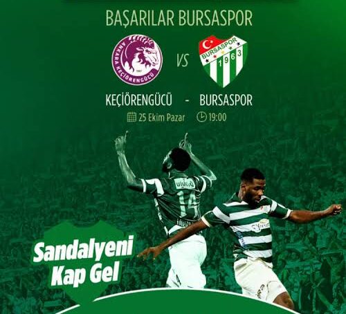Bursaspor, Keçiörengücü deplasmanında sahaya çıkıyor 1 Bülten Medya -